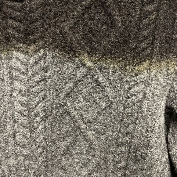 Prada Womens Brown Ombré Cable Knit Wool Blend Pullover Sweater Size 50 IT  14US - Picture 3 of 4